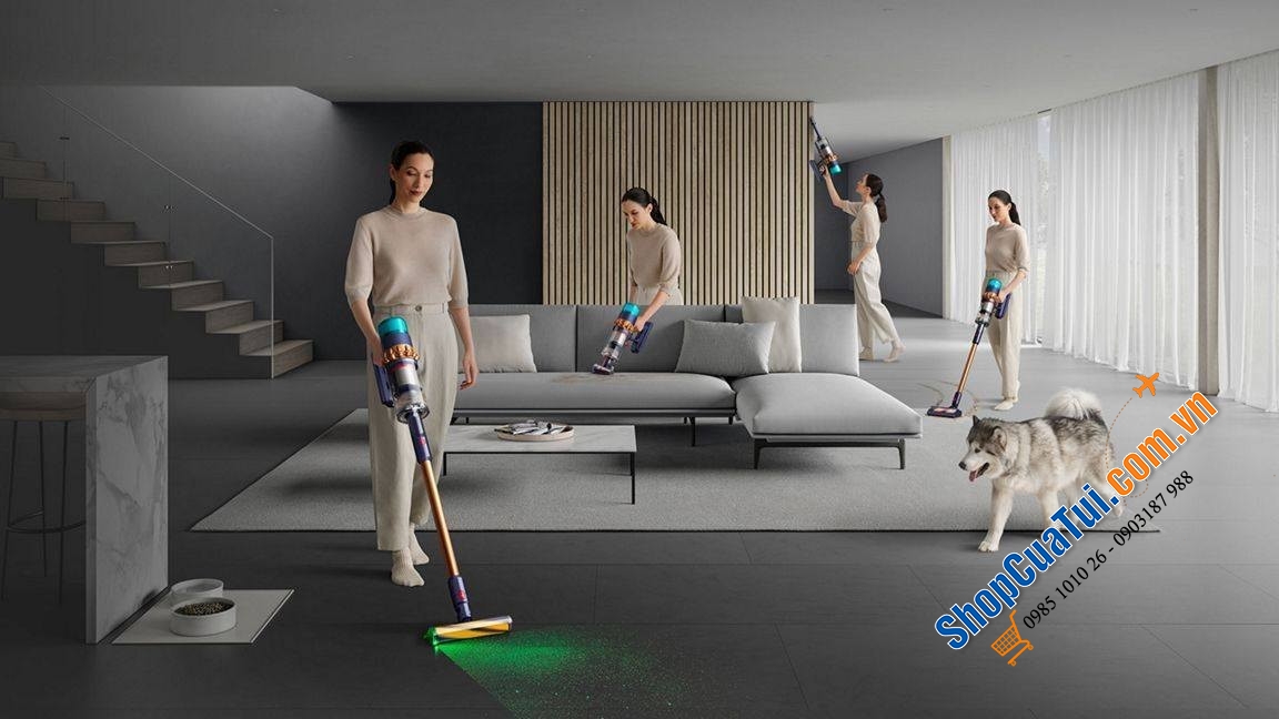 Hút bụi Dyson Gen5 detect™ Absolute - bản HEPA ống vàng - Model cao cấp xịn xò nhất 2023 nhà Dyson - tặng kèm Dyson Floor Dok Multi