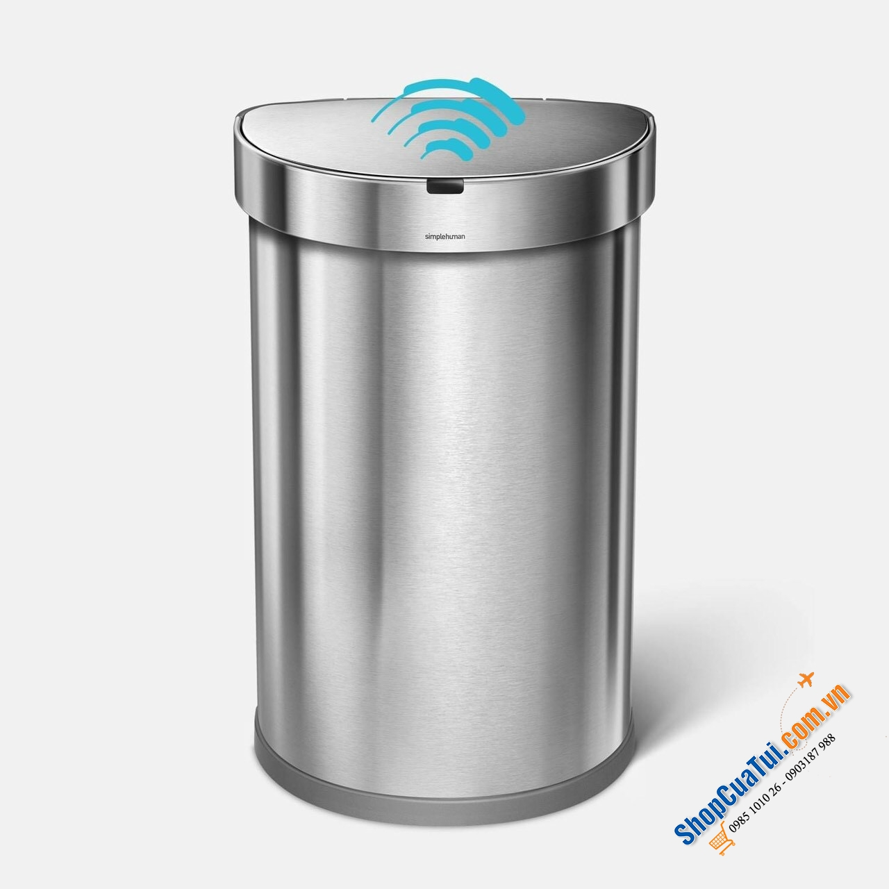Thùng rác cảm ứng kháng khuẩn 45l Simplehuman  - đơn giản mở tự động chỉ bằng một cái vẫy tay