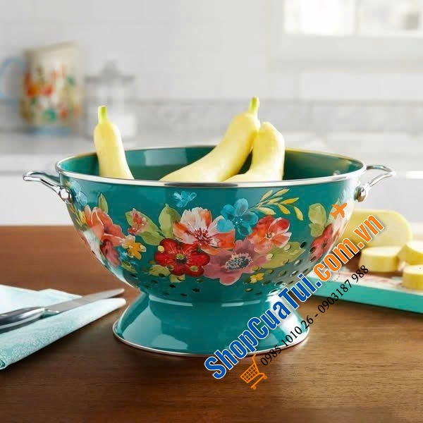 RỔ TRÁNG MEN THE PIONEER WOMAN 5L - nổi bật hoạ tiết hoa đầy màu sắc