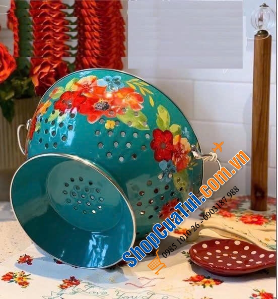 RỔ TRÁNG MEN THE PIONEER WOMAN 5L - nổi bật hoạ tiết hoa đầy màu sắc