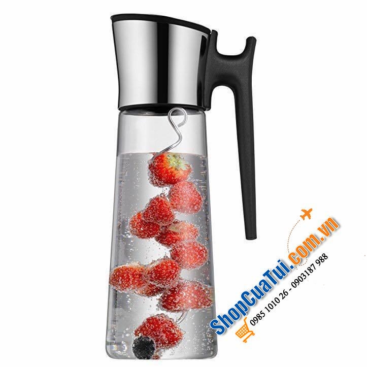 BÌNH NƯỚC THUỶ TINH WMF BASIC 1,5 L CÓ TAY CẦM.