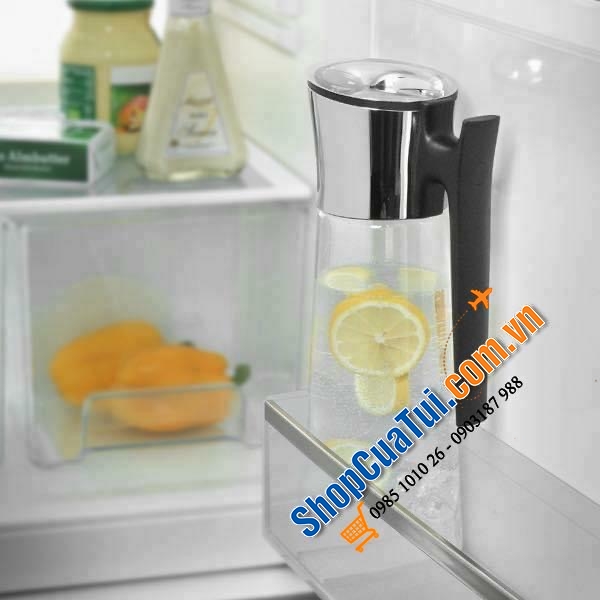 BÌNH NƯỚC THUỶ TINH WMF BASIC 1,5 L CÓ TAY CẦM.