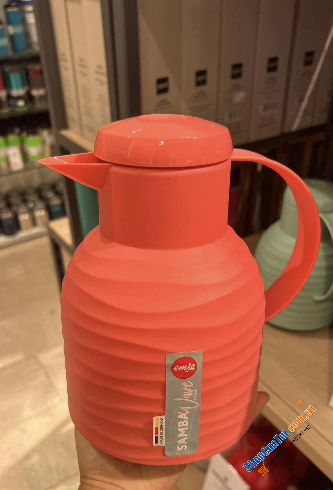 BÌNH GIỮ NHIỆT EMSA SAMBA WAVE 1L MADE IN GERMANY.