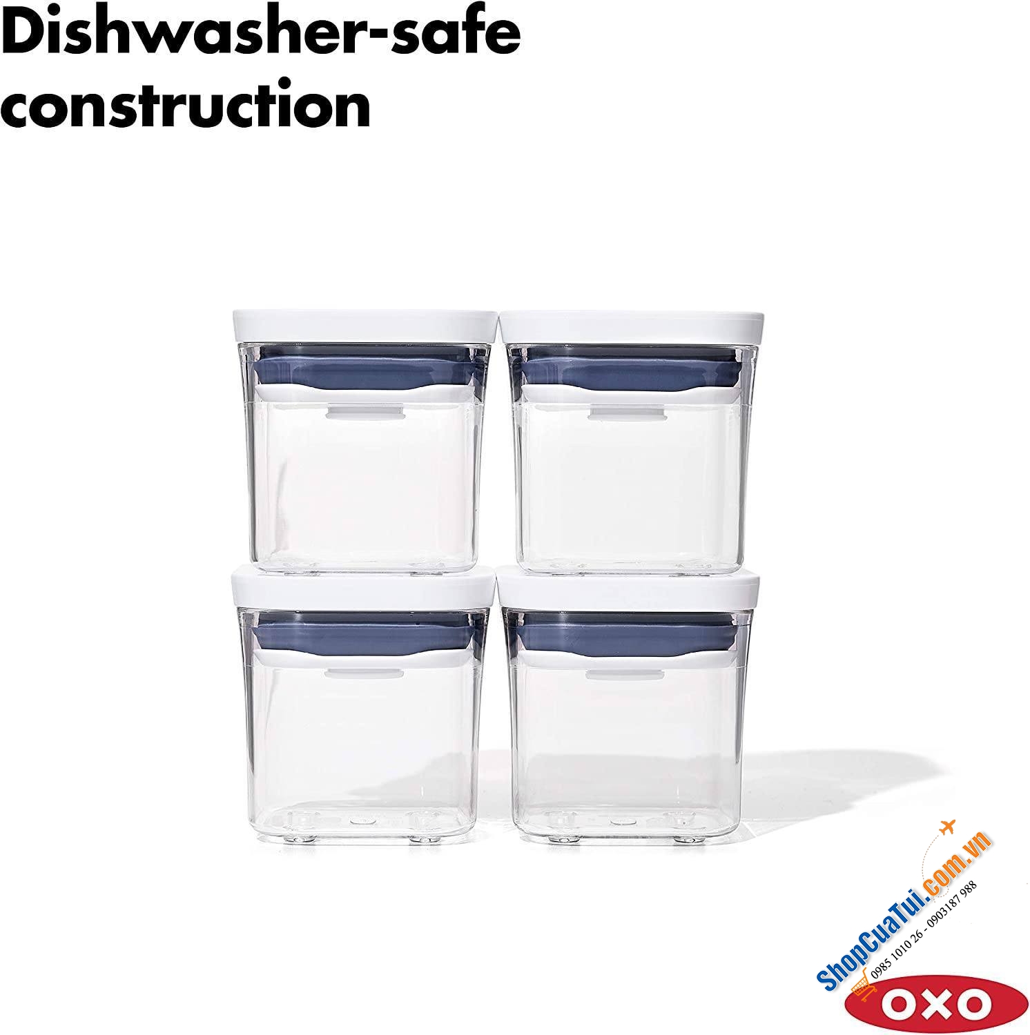 Sét 4 hộp đựng gia vị, thảo mộc Oxo - Bộ hộp đựng POP mini 4 món OXO 200ml hoàn hảo để giữ thảo mộc và gia vị khô luôn tươi ngon và ngăn nắp