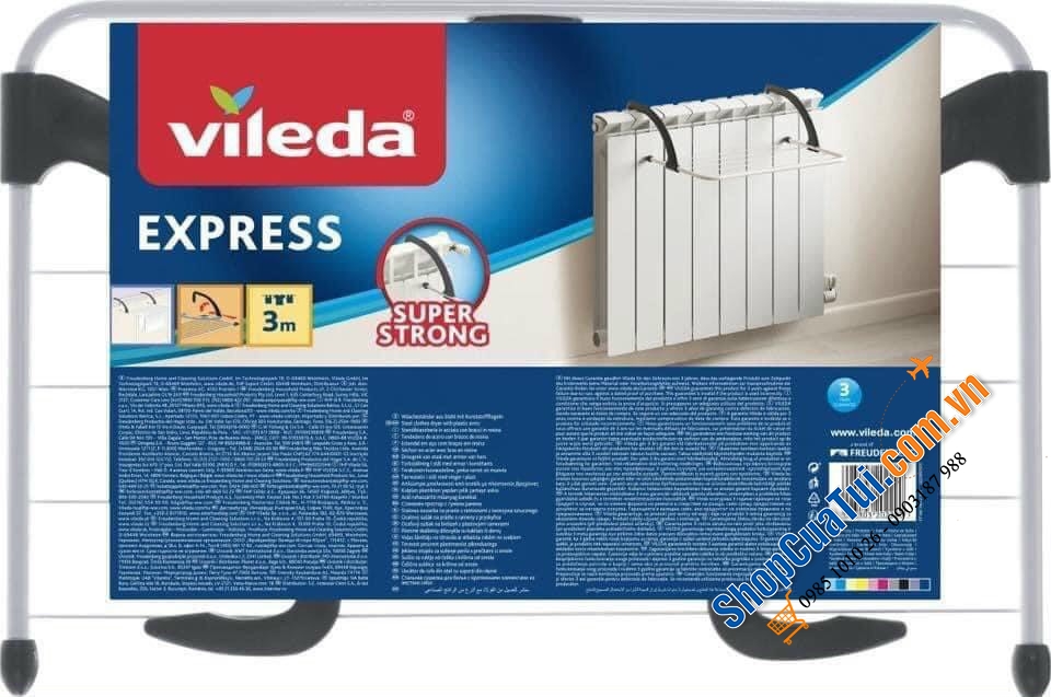 Giá phơi quần áo mini gấp gọn VILEDA - made in Italy cực kỳ hữu ích