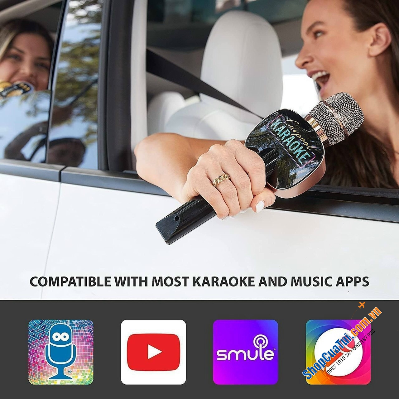 Mic hát Karaoke không dây dùng trên xe ô tô Carpool 2.0 - Biến chiếc xe hơi của bạn thành dàn karaoke chuyên nghiệp