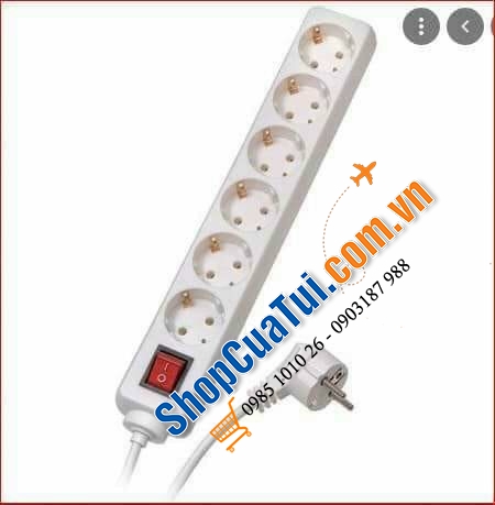 Ổ CẮM ĐIỆN VIVANCO - NỘI ĐỊA ĐỨC - Gồm 6 ổ tròn 2 chân