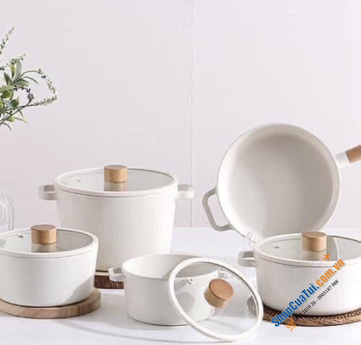 Set nồi BEKA Blanc đẹp và chất lượng gồm 4 nồi 1 chảo