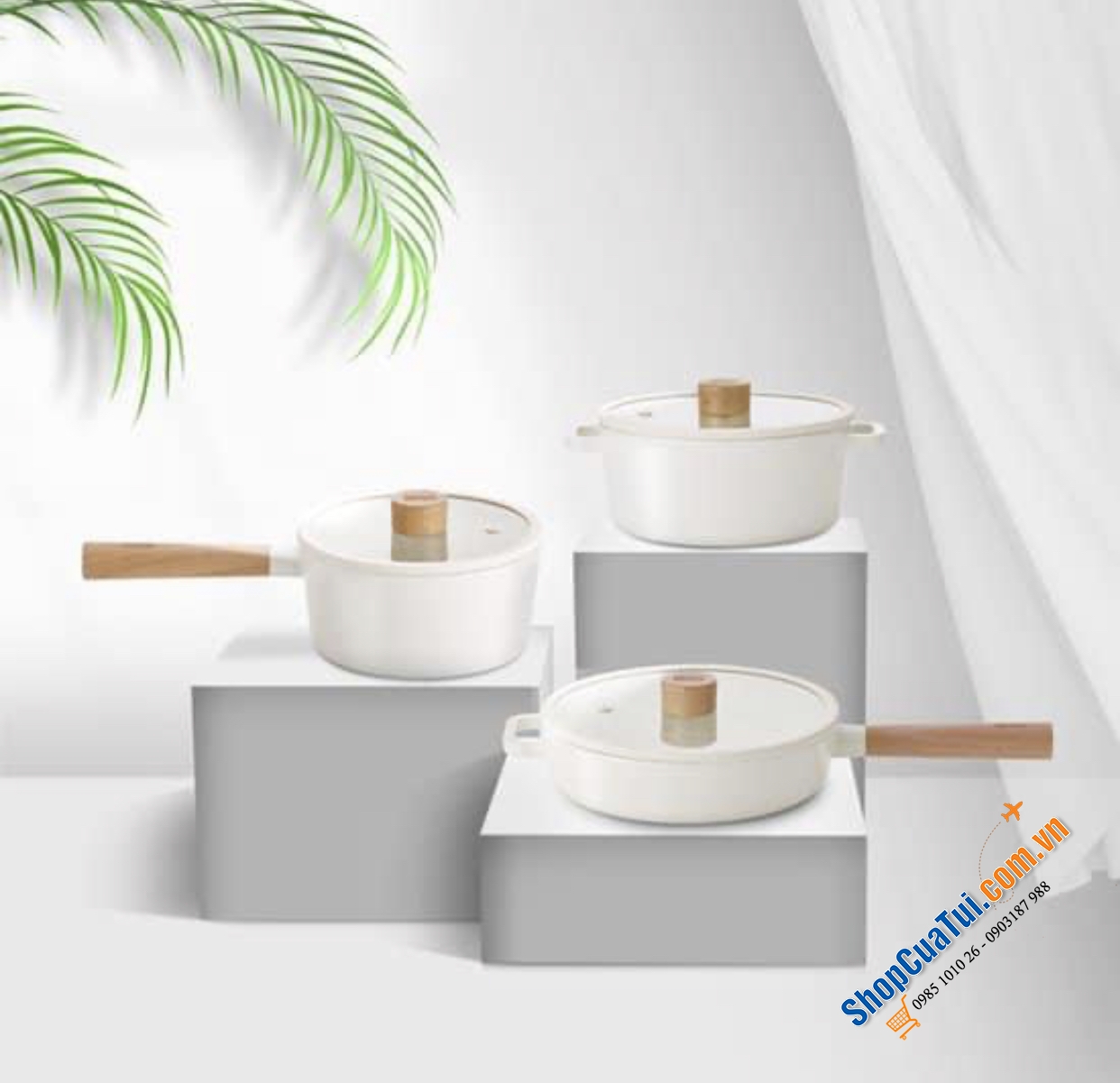 Set nồi BEKA Blanc đẹp và chất lượng gồm 4 nồi 1 chảo