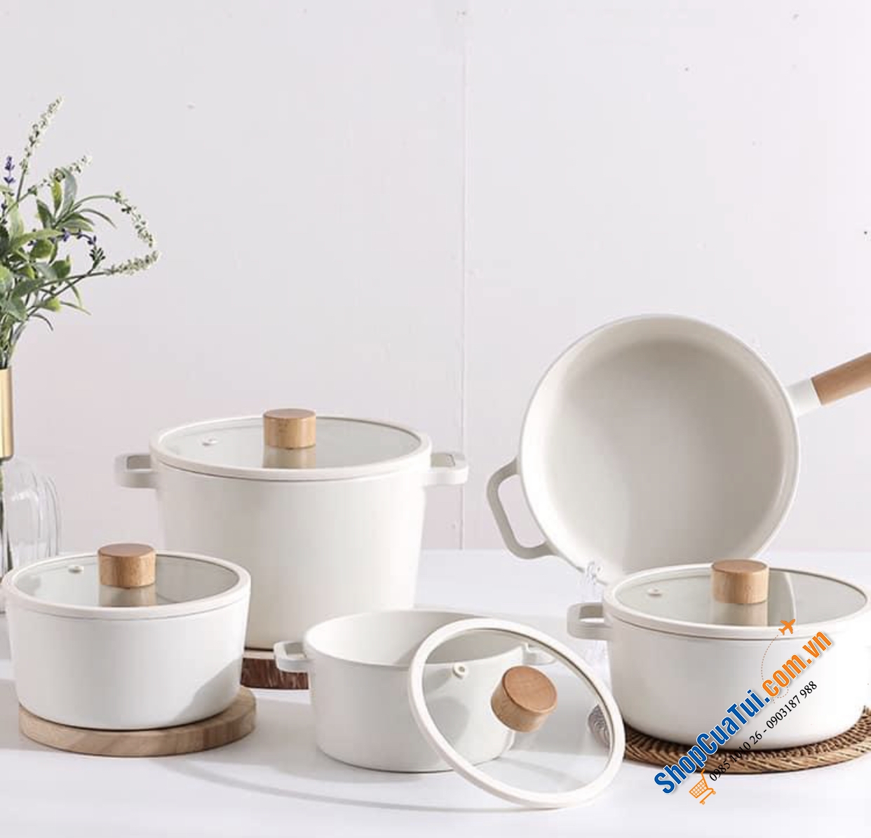 Set nồi BEKA Blanc đẹp và chất lượng gồm 4 nồi 1 chảo