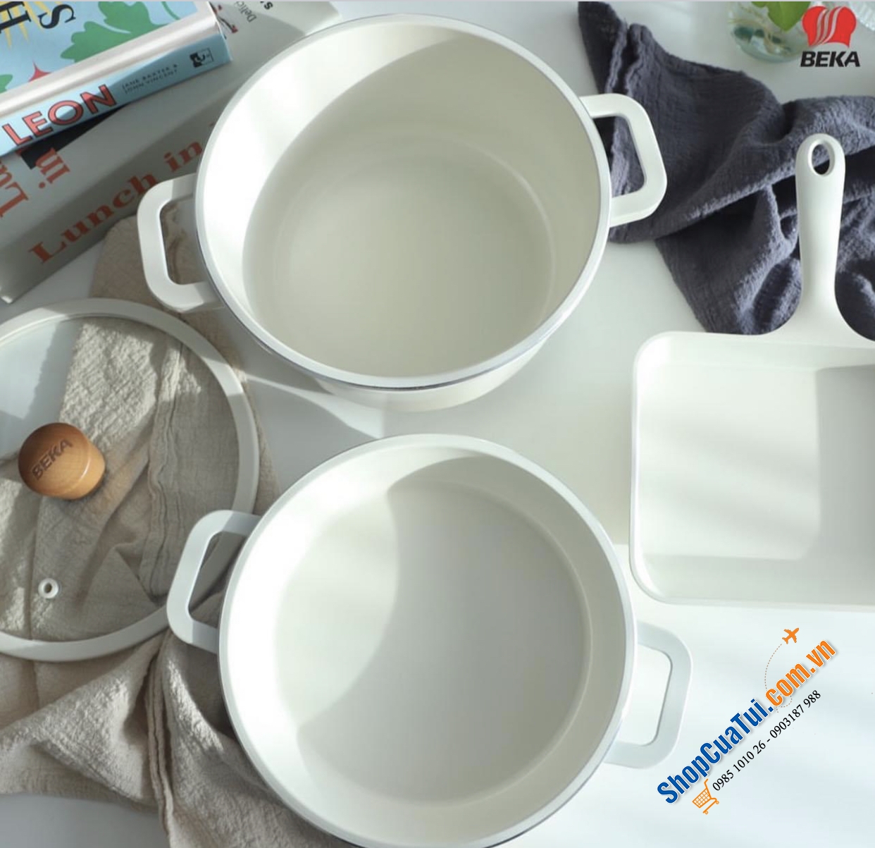 Set nồi BEKA Blanc đẹp và chất lượng gồm 4 nồi 1 chảo