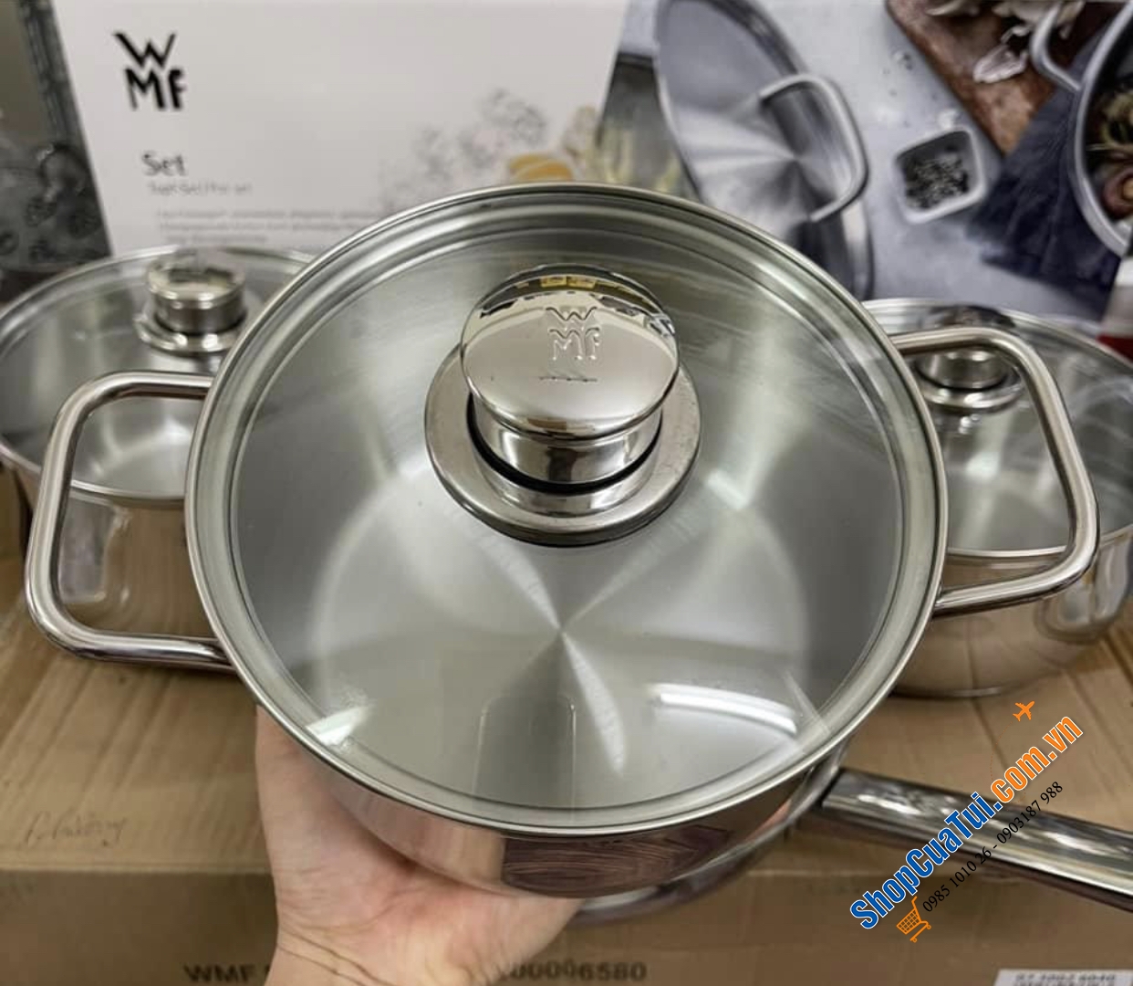 Bộ nồi WMF Diadem Plus 6 món 5 nồi 1 chảo - Chuẩn sang trọng, thanh lịch