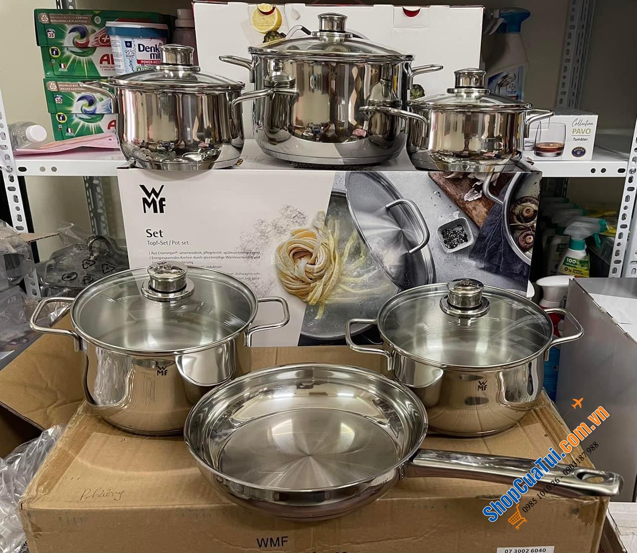 Bộ nồi WMF Diadem Plus 6 món 5 nồi 1 chảo - Chuẩn sang trọng, thanh lịch