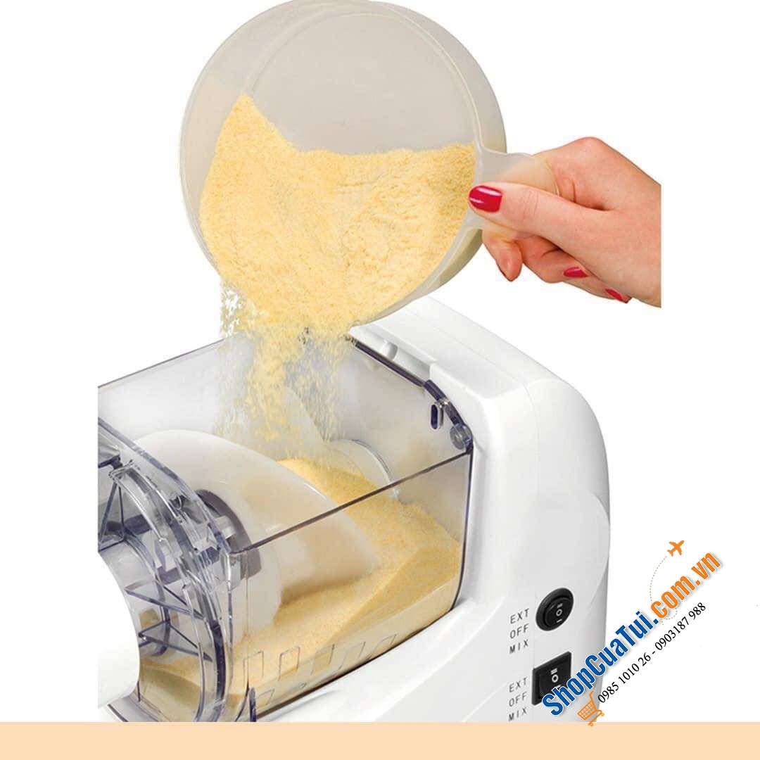 Máy làm bún mì tự động Unold 68801 có thể làm được nhiều loại mì nhờ những đầu ống khác nhau