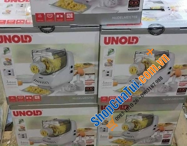 Máy làm bún mì tự động Unold 68801 có thể làm được nhiều loại mì nhờ những đầu ống khác nhau