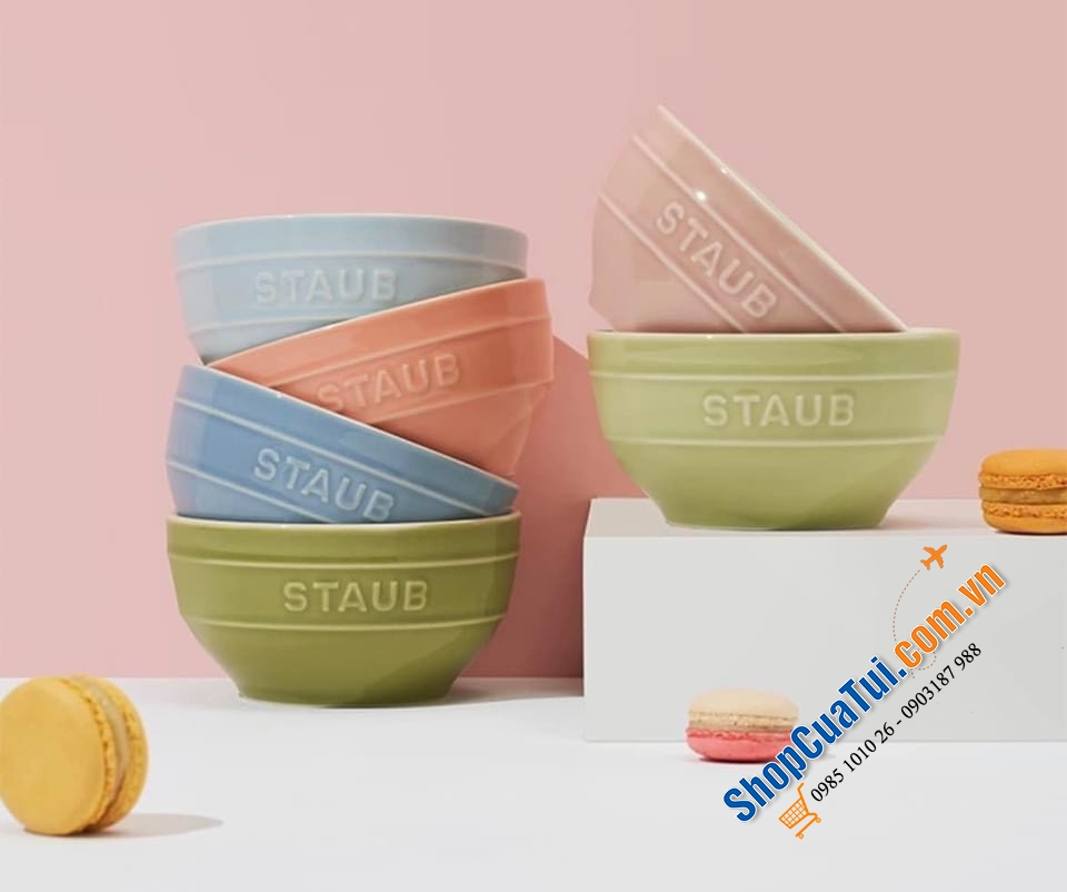 Set 6 bát STAUB màu pastel MACARON xinh xắn mà cực yêu - bát ăn cơm 12cm
