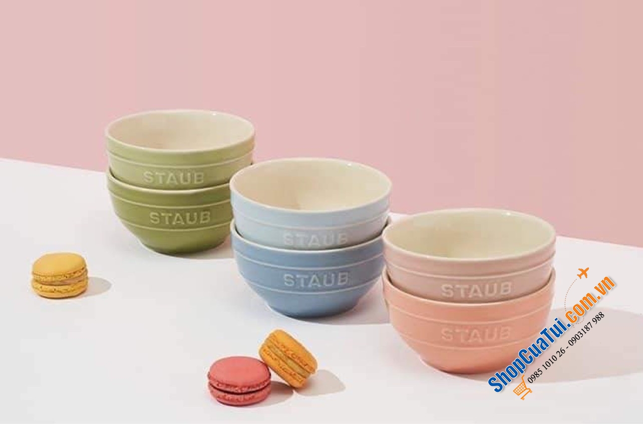 Set 6 bát STAUB màu pastel MACARON xinh xắn mà cực yêu - bát ăn cơm 12cm