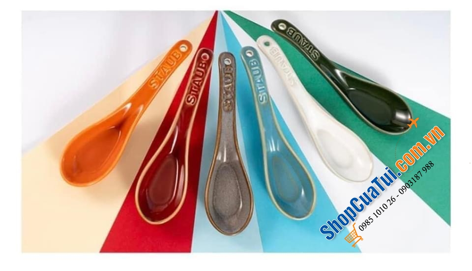 Set 6 thìa Staub cầu vồng bằng sứ