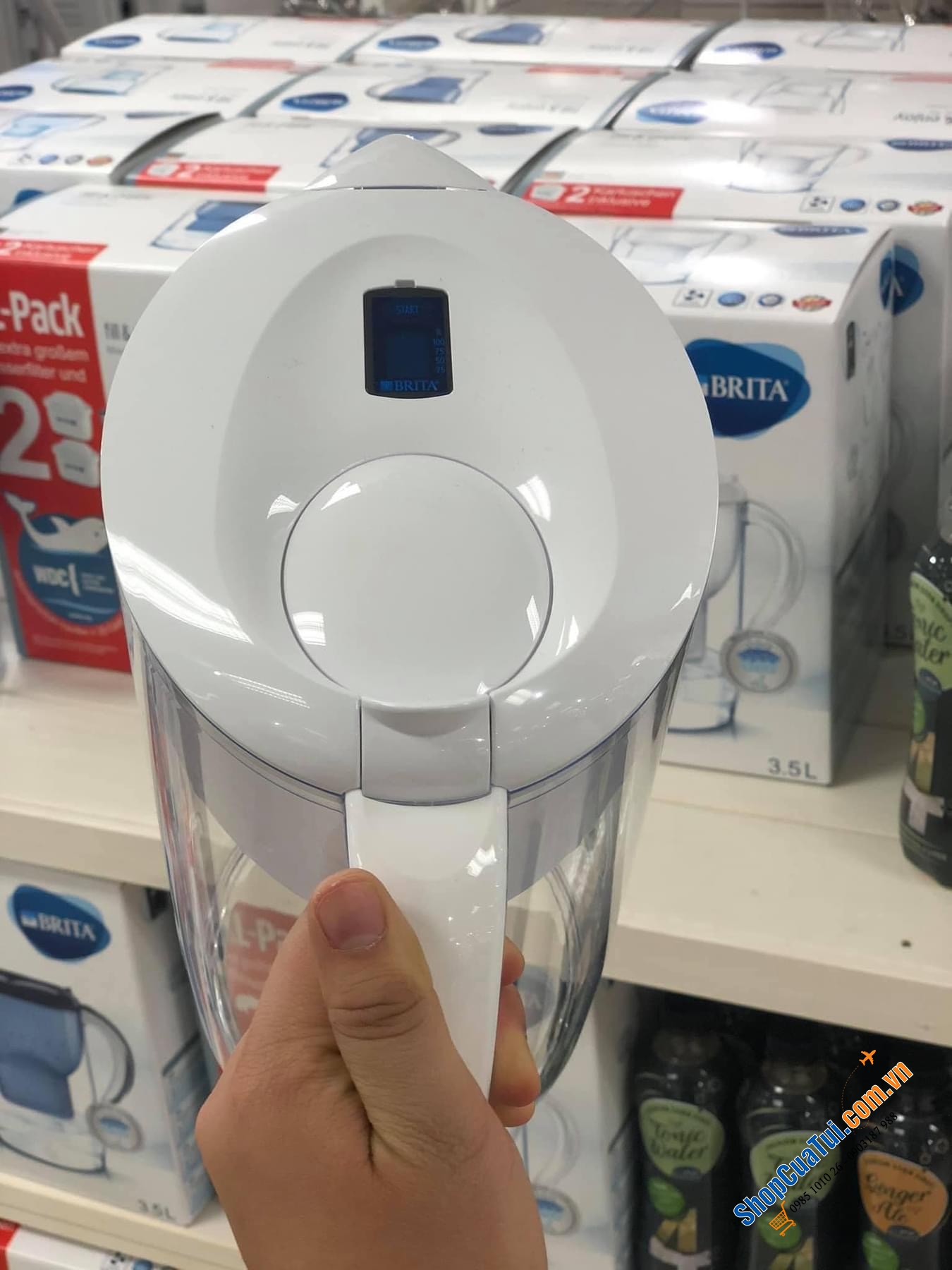 BÌNH LỌC NƯỚC BRITA MARELLA XL 3,5L KÈM 2 LÕI LỌC CÔNG NGHỆ MỚI.