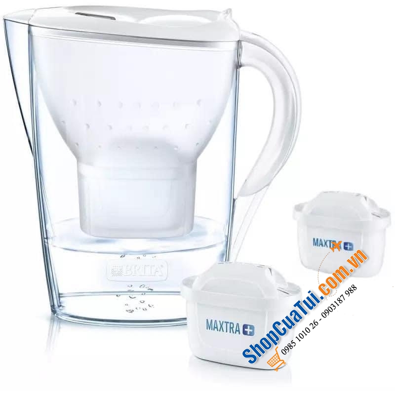 BÌNH LỌC NƯỚC BRITA MARELLA XL 3,5L KÈM 2 LÕI LỌC CÔNG NGHỆ MỚI.
