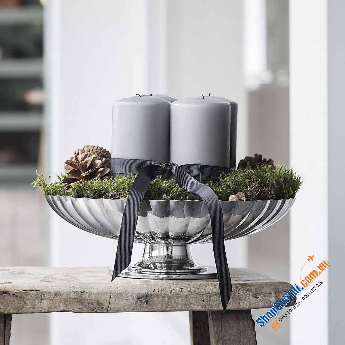 Đĩa chân đế Georg Jensen 28cm