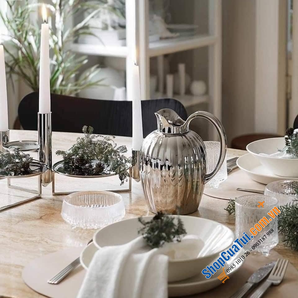 Bình Georg Jensen Bernadotte 0.8 Lít - Bình giữ nhiệt, bình nước hoàn hảo của vẻ đẹp tinh tế và công năng sử dụng