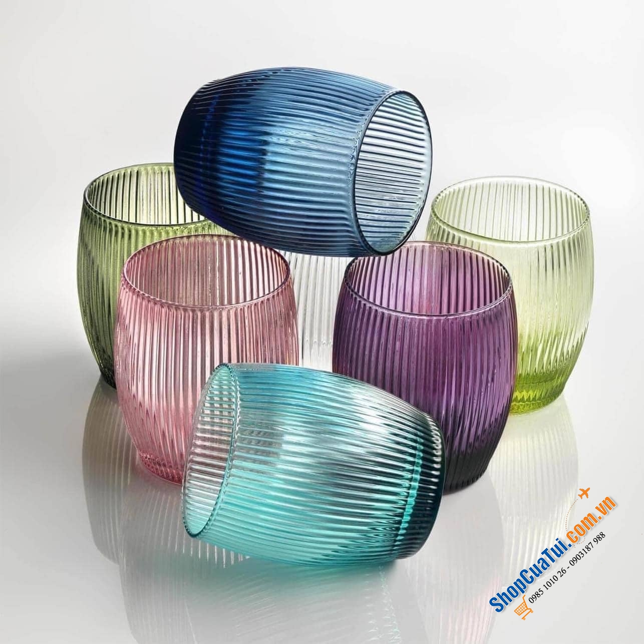 Bộ 6 cốc thuỷ tinh 300ml IVV GluGlu 8675.2