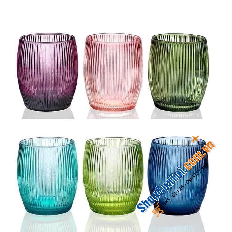 Bộ 6 cốc thuỷ tinh 300ml IVV GluGlu 8675.2