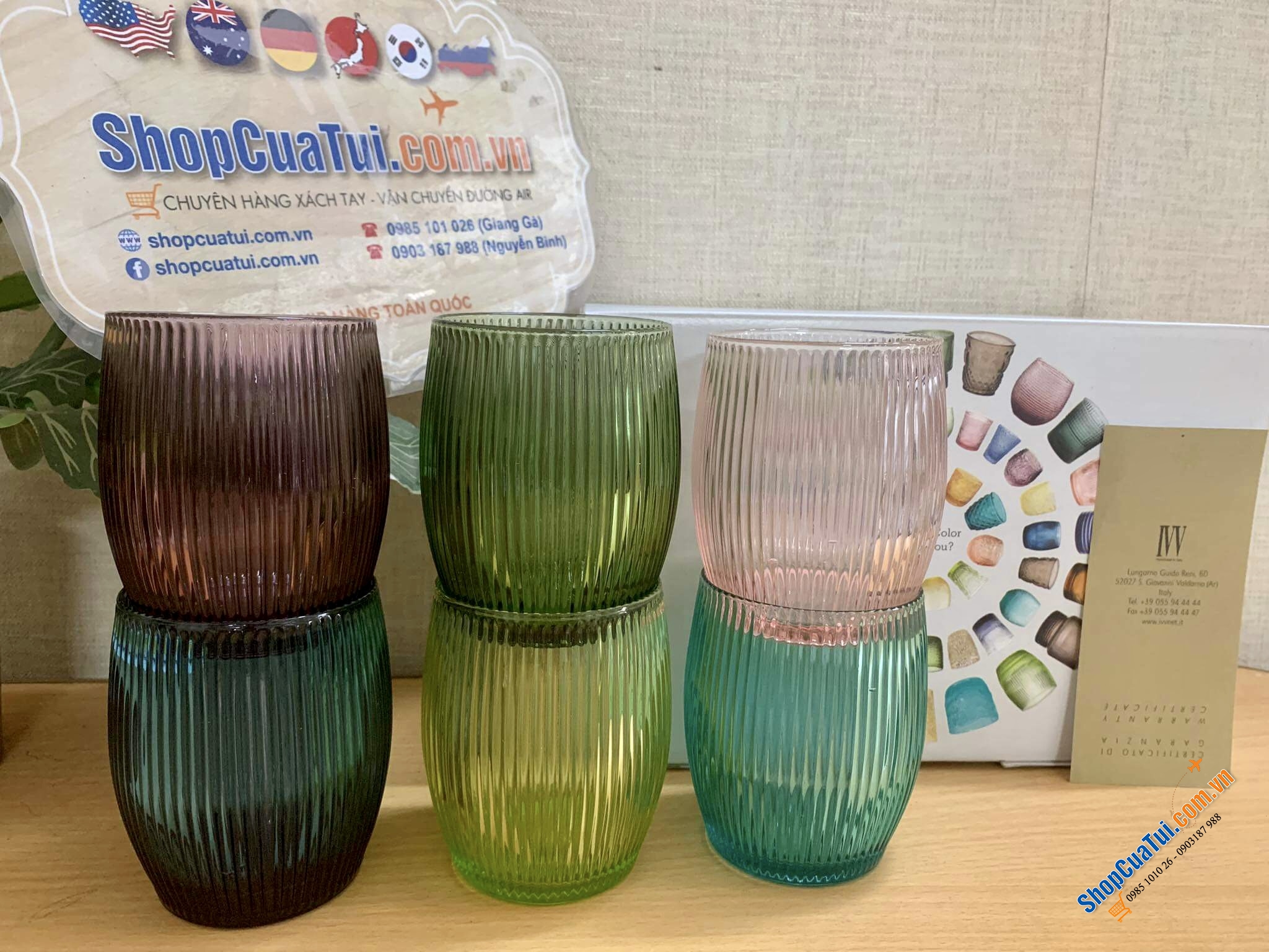 Bộ 6 cốc thuỷ tinh 300ml IVV GluGlu 8675.2