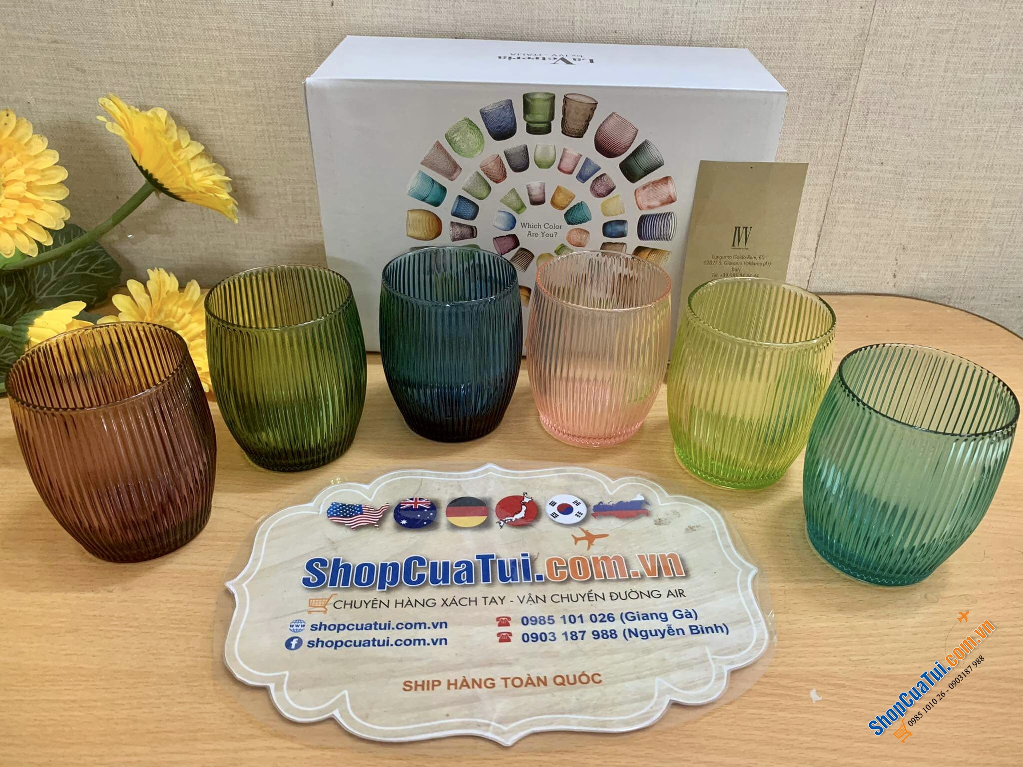 Bộ 6 cốc thuỷ tinh 300ml IVV GluGlu 8675.2