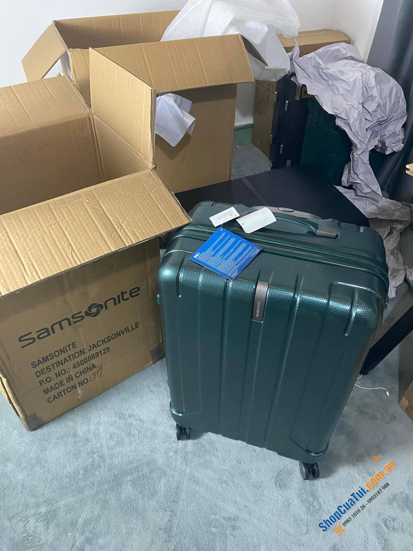 Valy Samsonite On-Air 3 - Dòng cao cấp size 25 inch (size trung) với 2 màu xanh hoặc xám
