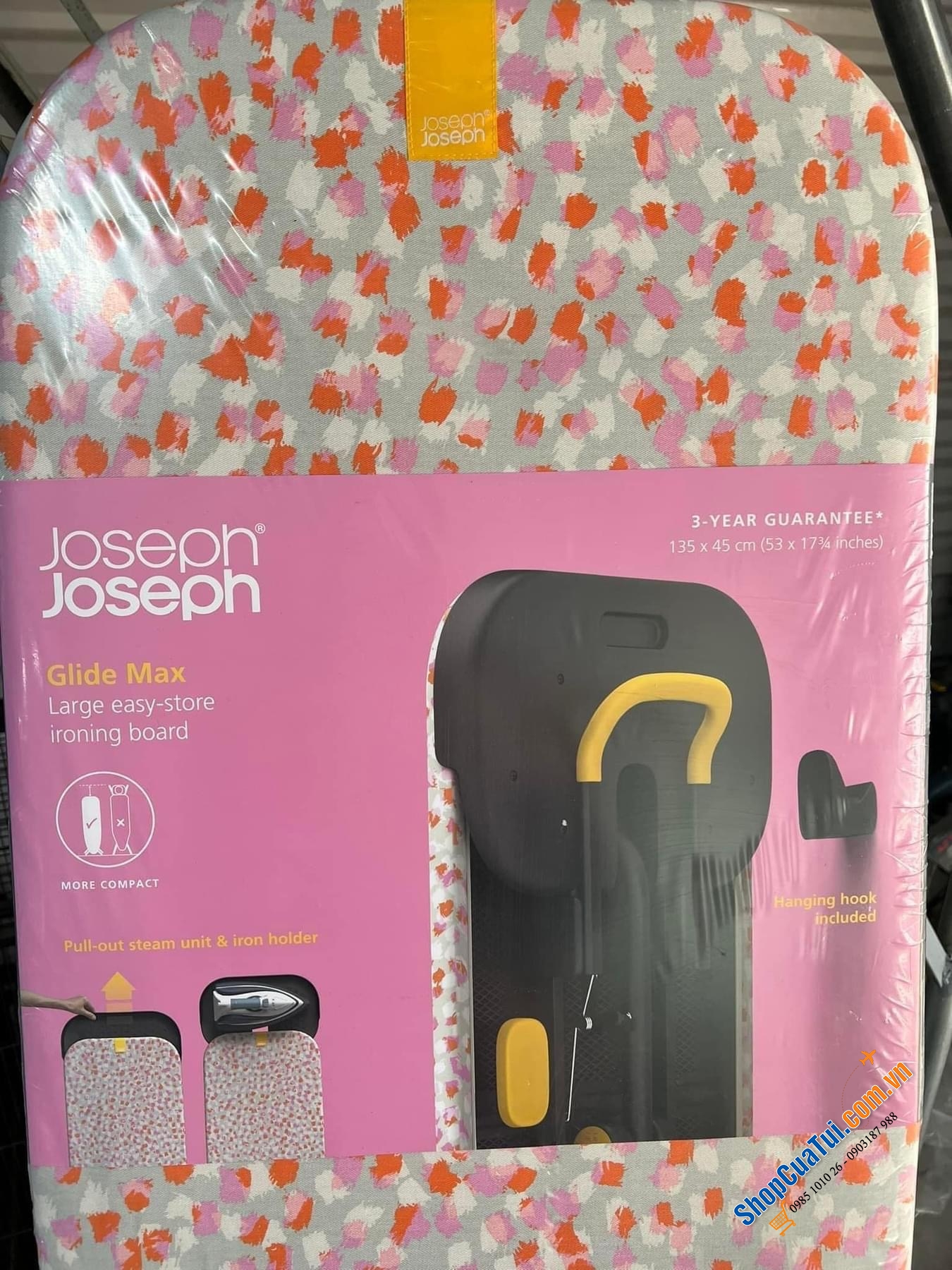 Cầu là để ủi đồ chân cao Joseph Joseph Glide Max (Peach Blossom) 50029