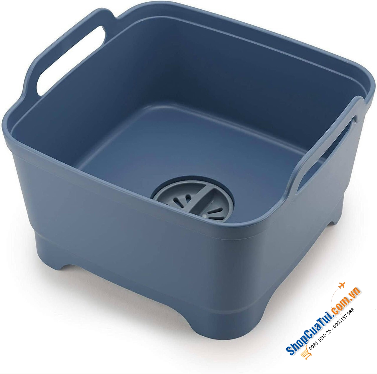 CHẬU RỬA THÔNG MINH JOSEPH JOSEPH WASH & DRAIN dung tích 8,9l màu xanh biển