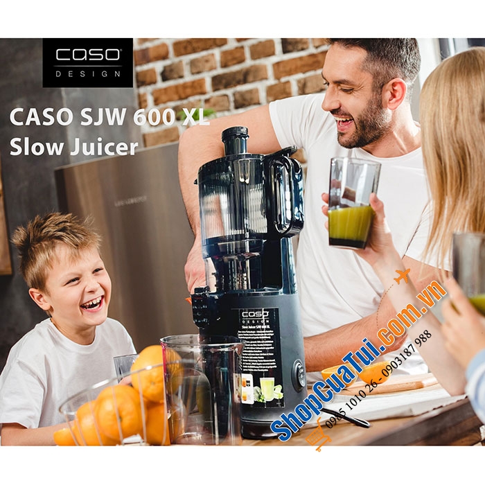 Máy Ép Chậm CASO Design SJW 600 XL - Máy Ép Chậm Nội Địa Đức - Ép kiệt hơn, giàu vitamin hơn, giữ nguyên hương vị!