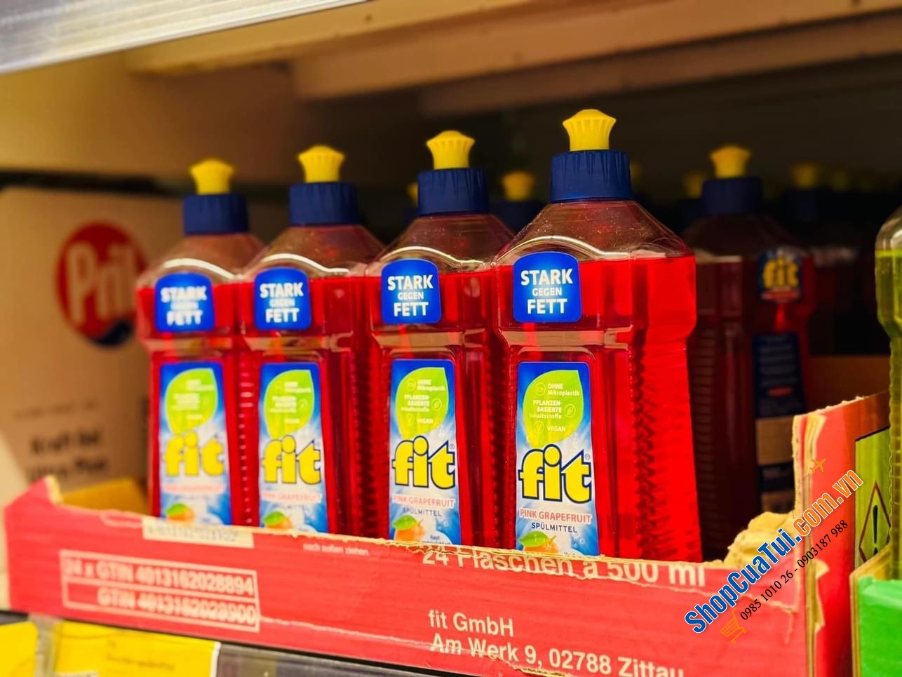 NƯỚC RỬA BÁT FIT HƯƠNG BƯỞI ĐÀO CHAI TO 750ML.