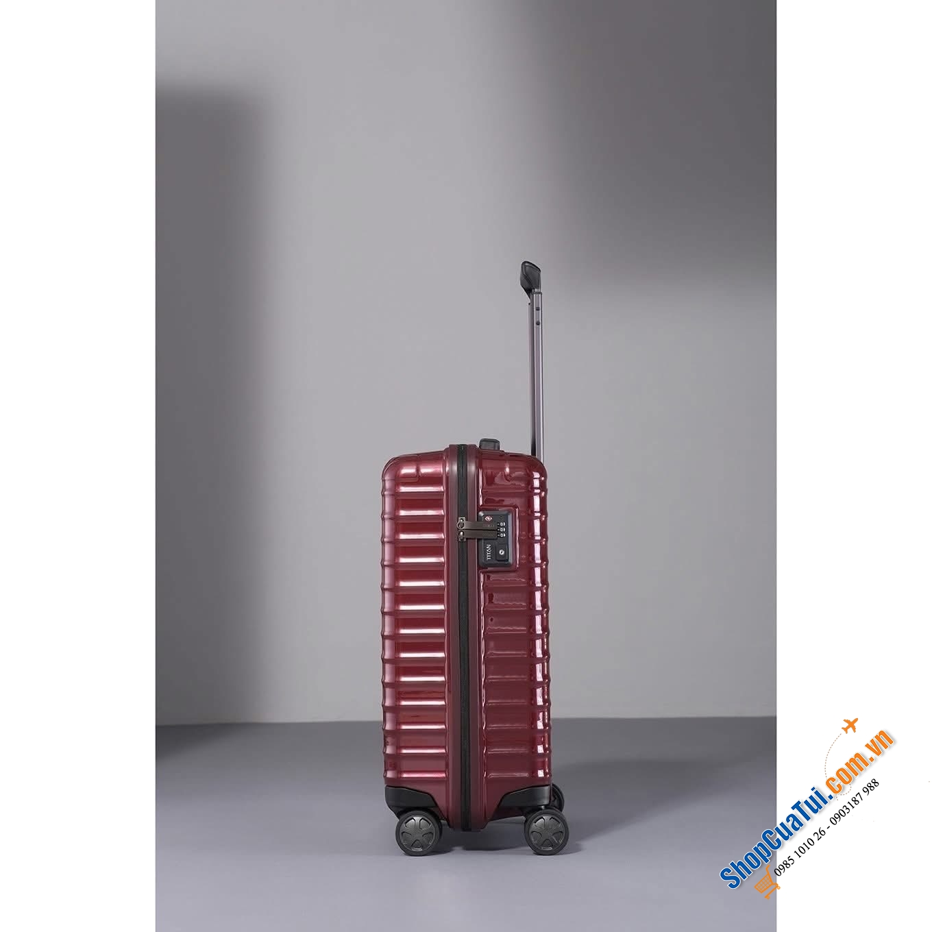 Valy Titan size cabin - Vali sản xuất tại Đức (Made in Germany) siêu xịn màu xanh, đỏ, đen