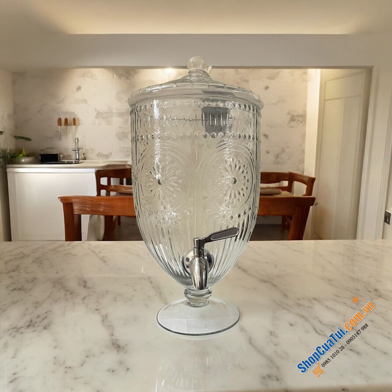 Bình nước Loberon - đồ handmade Germany dung tích 4,5 Lít - MẪU HÌNH THON