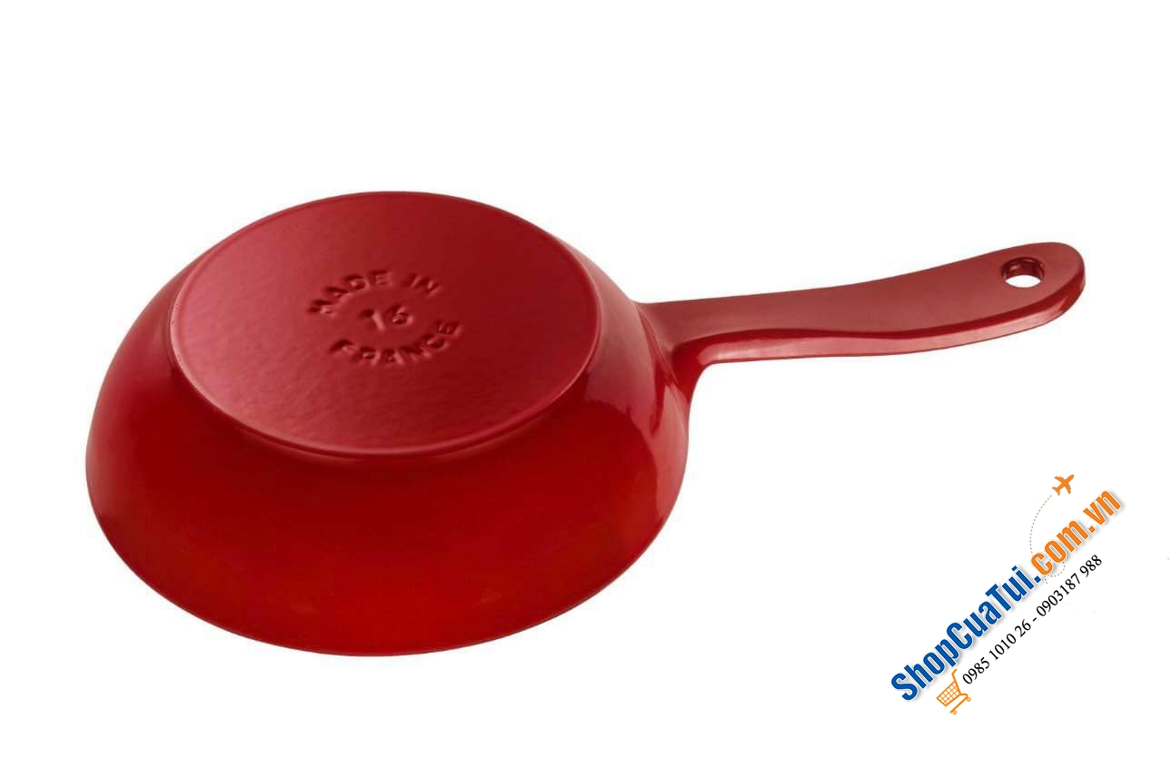 Chảo STAUB CÁN DÀI MÀU ĐEN 16 Cm - MADE IN FRANCE