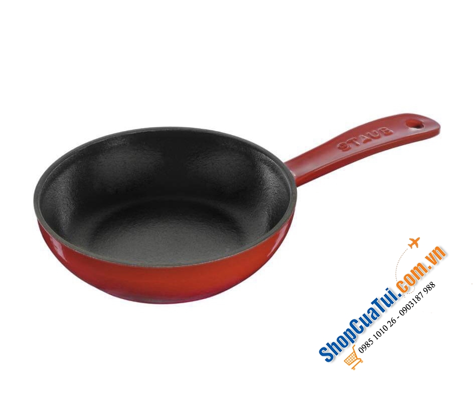 Chảo STAUB CÁN DÀI MÀU ĐEN 16 Cm - MADE IN FRANCE