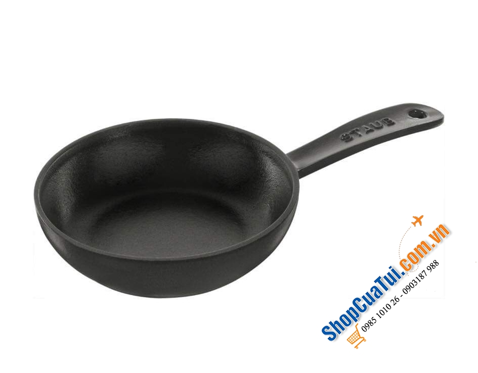 Chảo STAUB CÁN DÀI MÀU ĐEN 16 Cm - MADE IN FRANCE