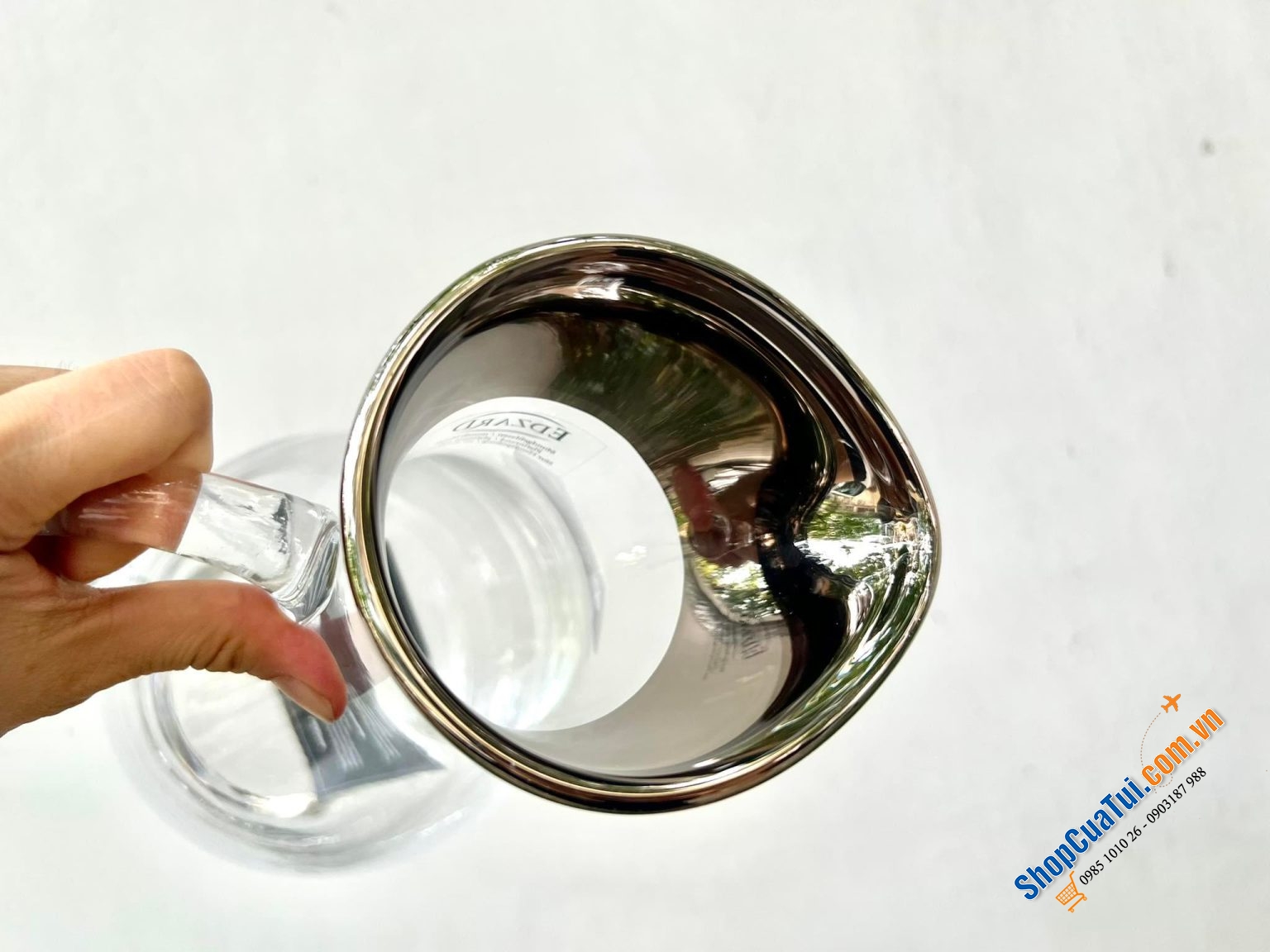 Bình đựng nước EDZARD Johnny thuỷ tinh pha lê viền bạch kim 1,8L - Bình nước đẹp