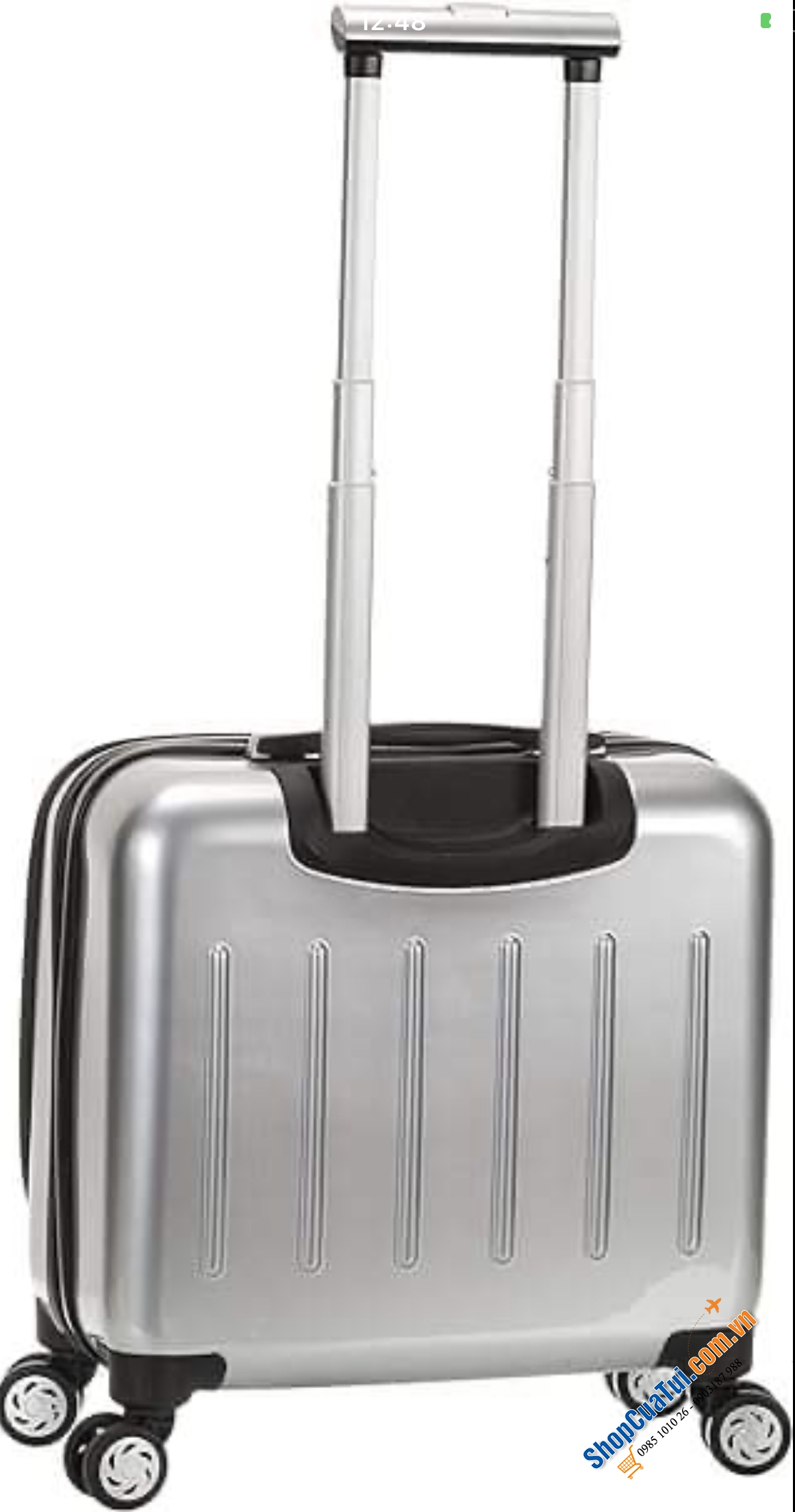 Valy Rockland Hardside Rolling Computer  Case, Black, Silver, Carry-On 17-Inch - Vali doanh nhân có ngăn đựng laptop 17 inch
