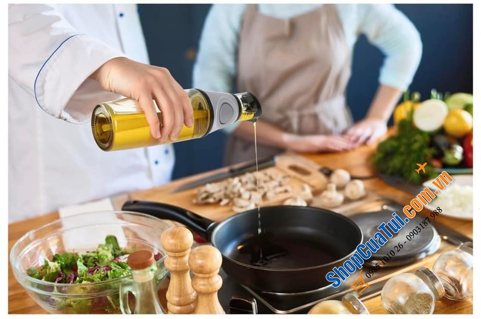 BÌNH ĐỰNG DẦU DẤM/ NƯỚC MẮM THUỶ TINH GOURMETT.