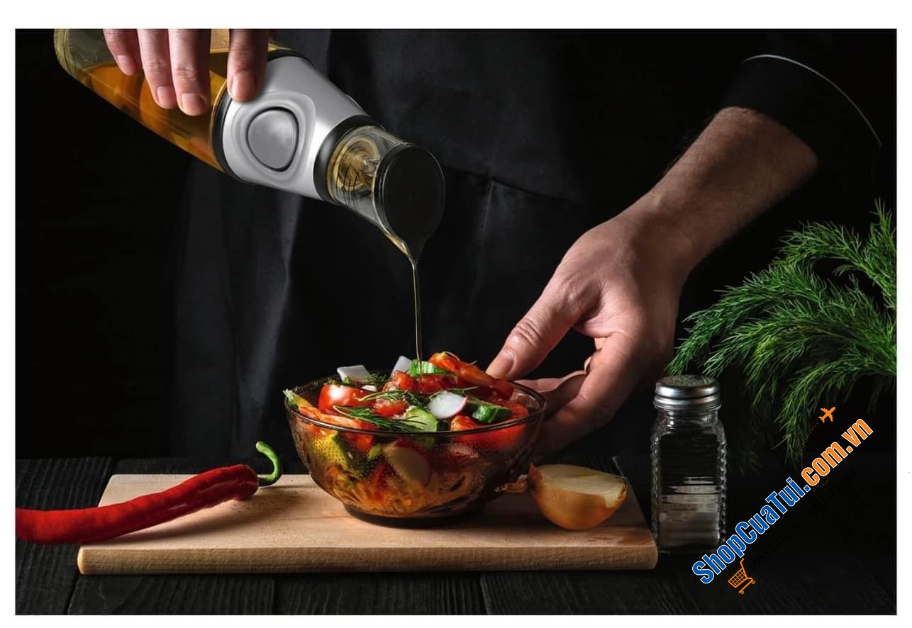 BÌNH ĐỰNG DẦU DẤM/ NƯỚC MẮM THUỶ TINH GOURMETT.