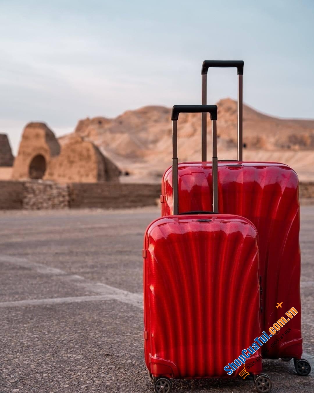 Valy siêu nhẹ, siêu bền Samsonite C-Lite - Made in Eu - size M 69cm