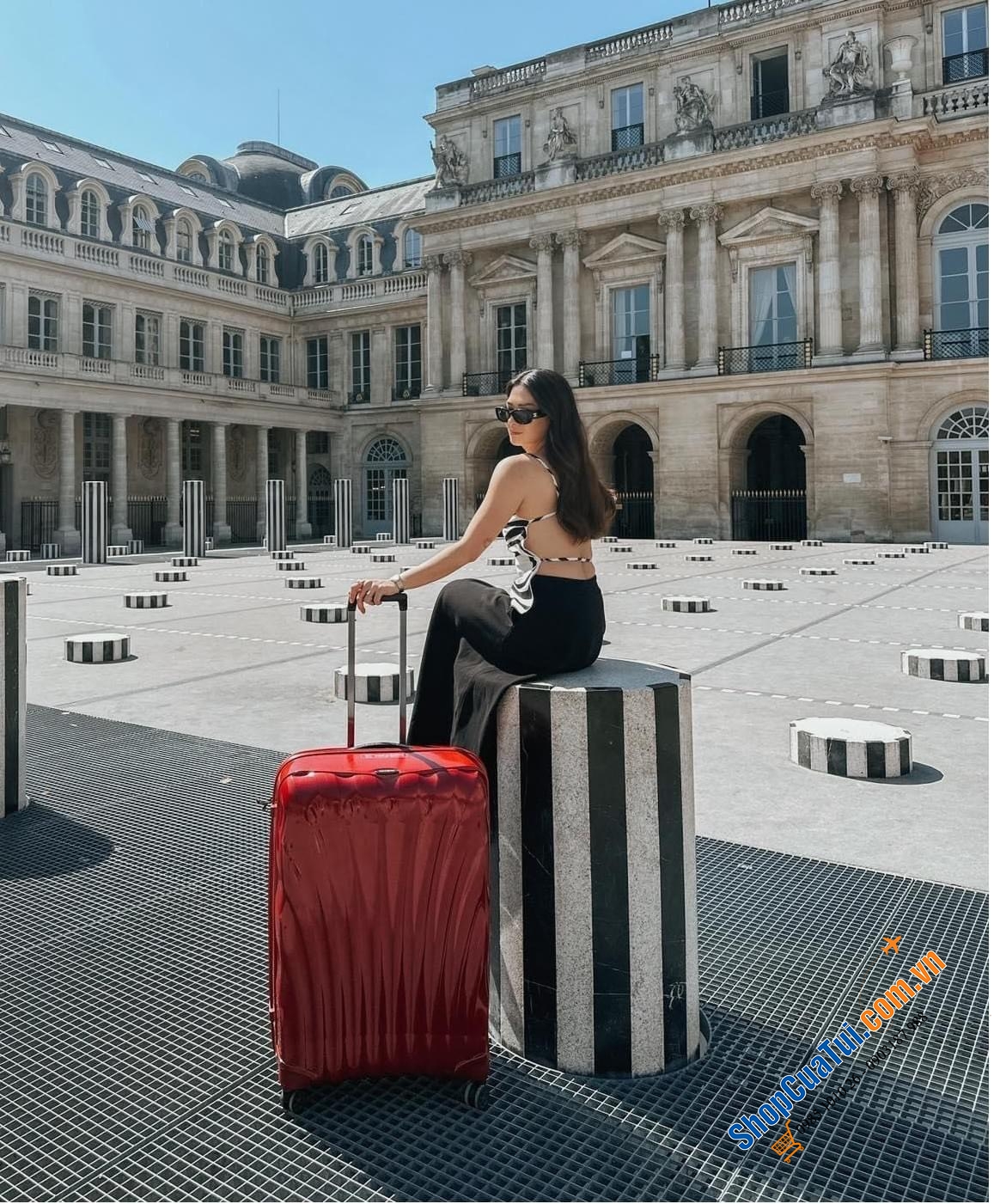 Valy siêu nhẹ, siêu bền Samsonite C-Lite - Made in Eu - size M 69cm