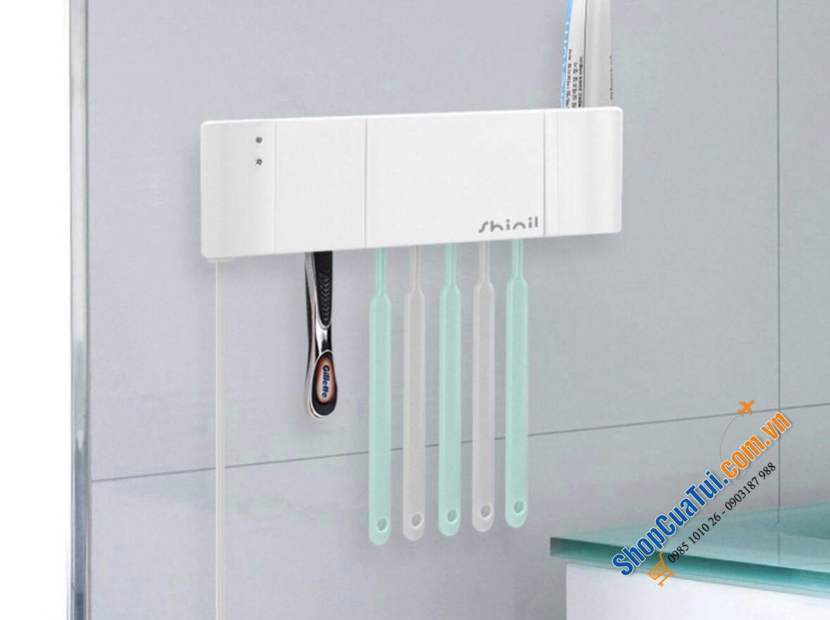 Máy tiệt trùng bàn chải đánh răng Shinil bằng tia UVC led cao cấp, diệt 99.99% vi khuẩn sau vài giây
