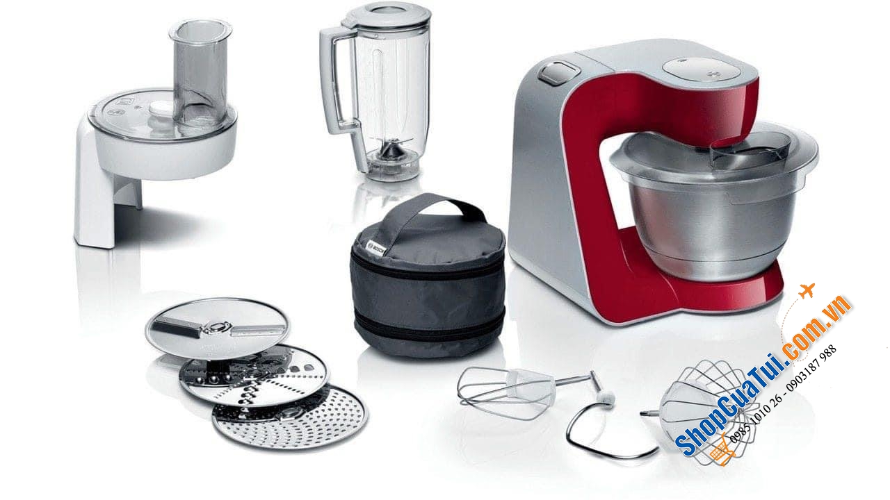 Máy trộn bột/ xay cắt thực phẩm đa năng Bosch MUM5 (MUM58920 CreationLine màu kem, MUM58720 CreationLine màu đỏ).