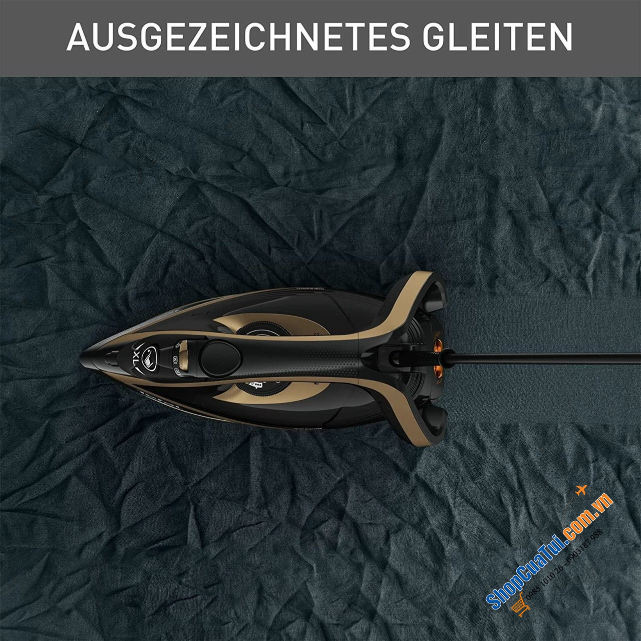 Bàn là hơi nước Tefal FV8064 Puregliss - Made in France - Công suất khủng 3000W và khả năng phun hơi cực kỳ mạnh mẽ