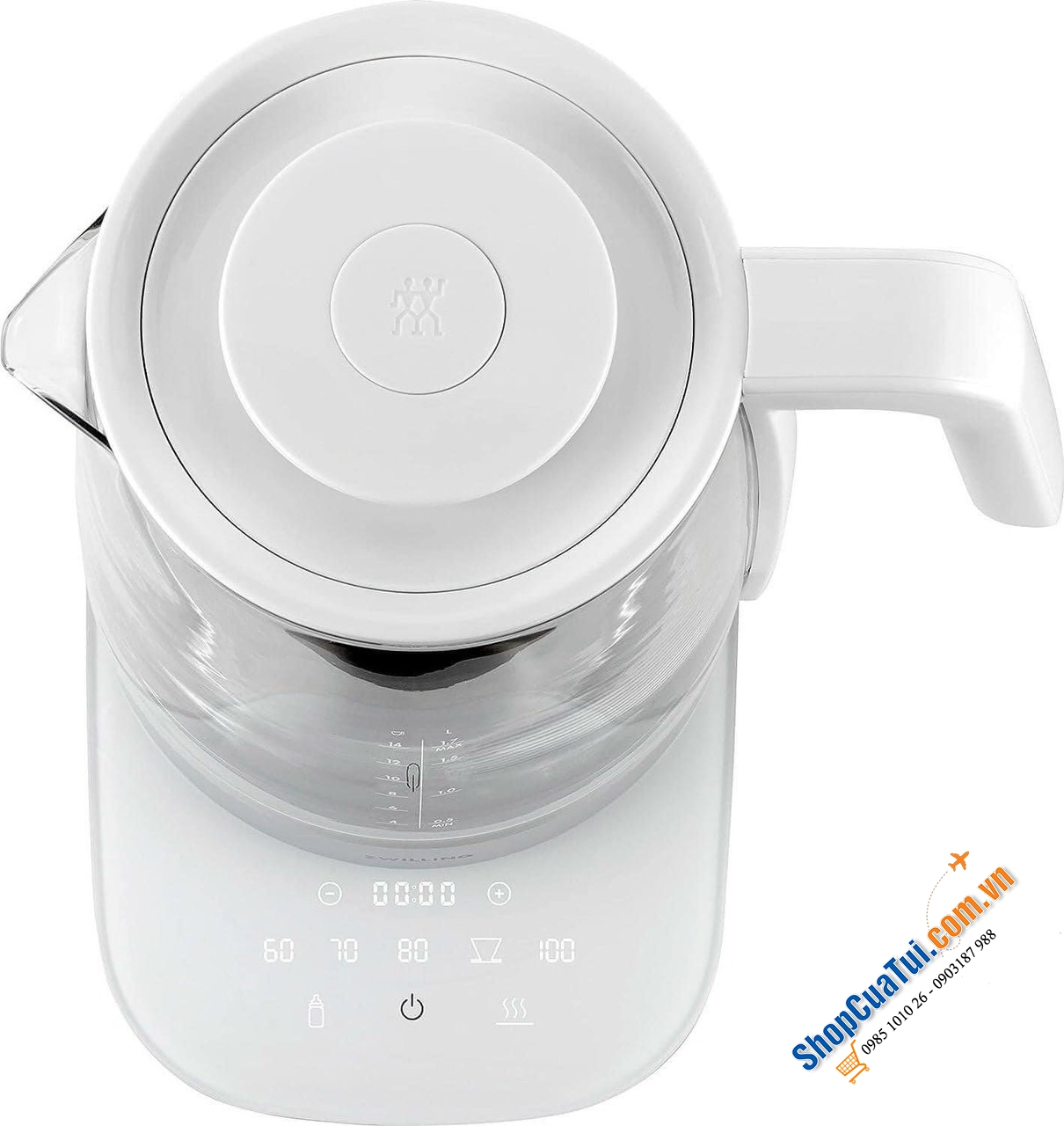 ẤM SIÊU TỐC PHA TRÀ ZWILLING ENFINIFY 1,7L mầu đen & trắng bạc